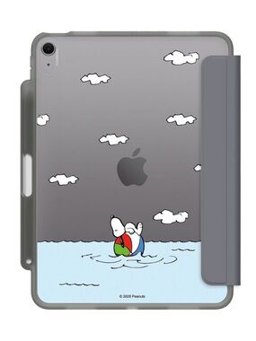 Snoopy Floating Design Clear with Gray Cover- IPad Air 5th gen(10.9inch) case